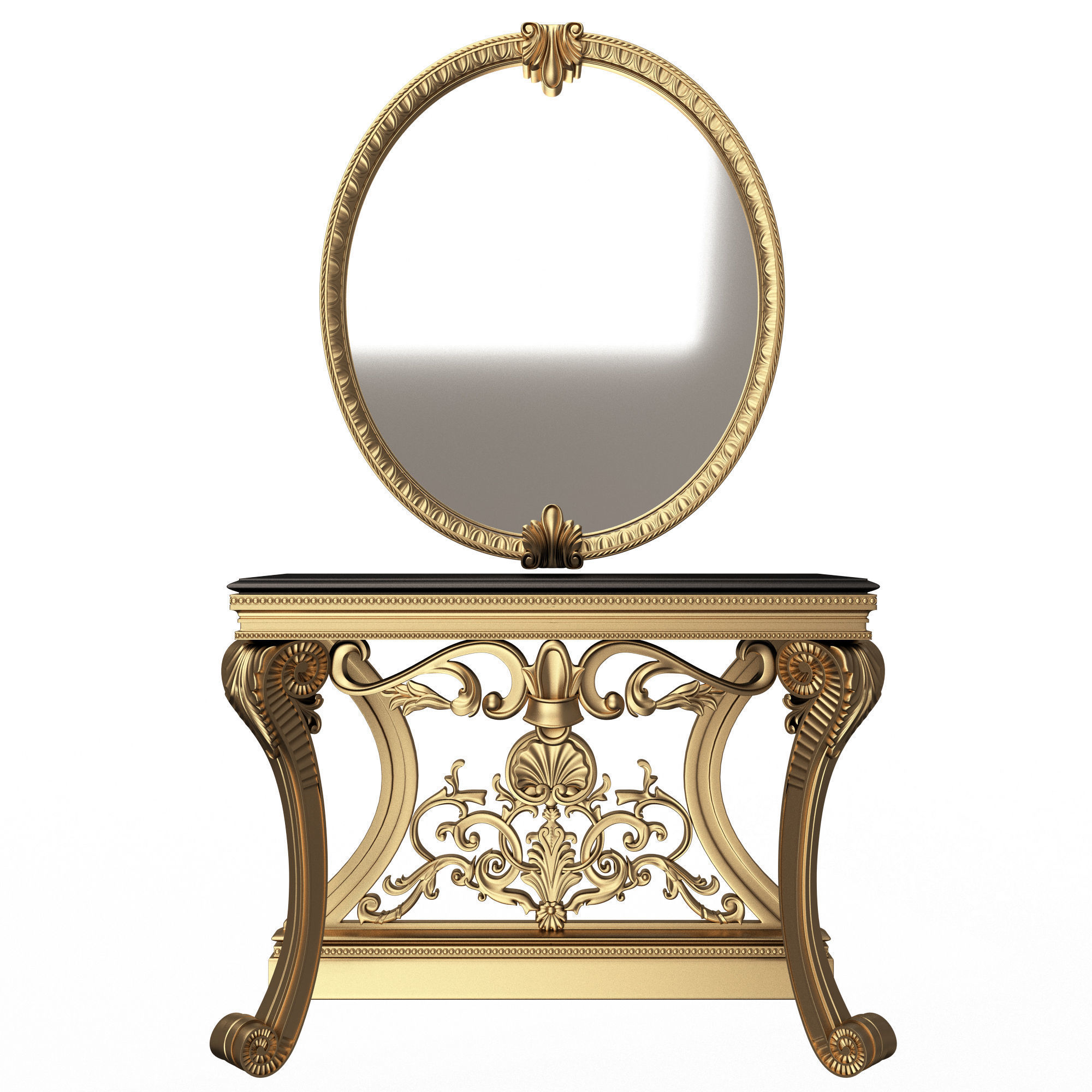 Classic Console Table Collection Low-poly 3D model_73