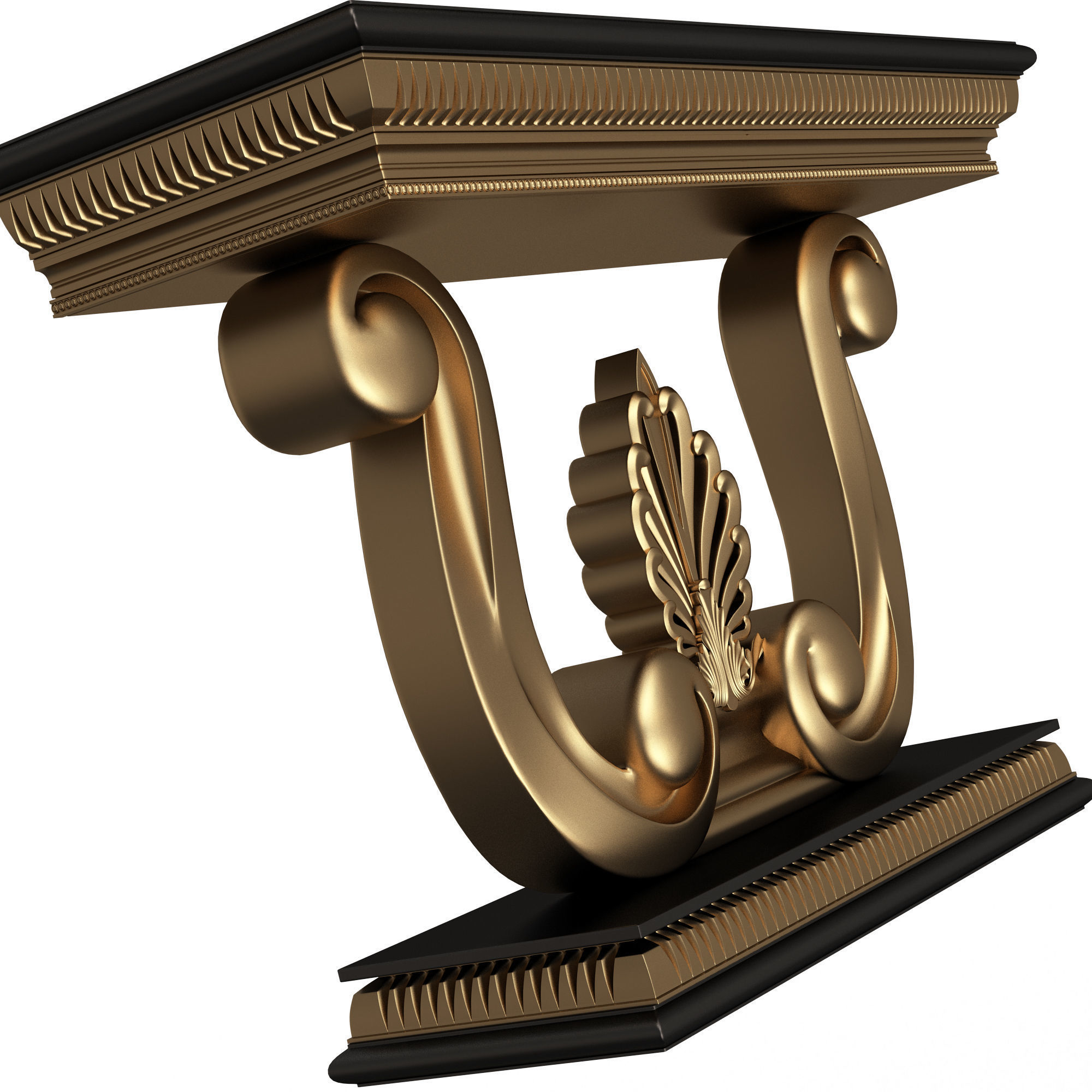 Classic Console Table Collection Low-poly 3D model_6