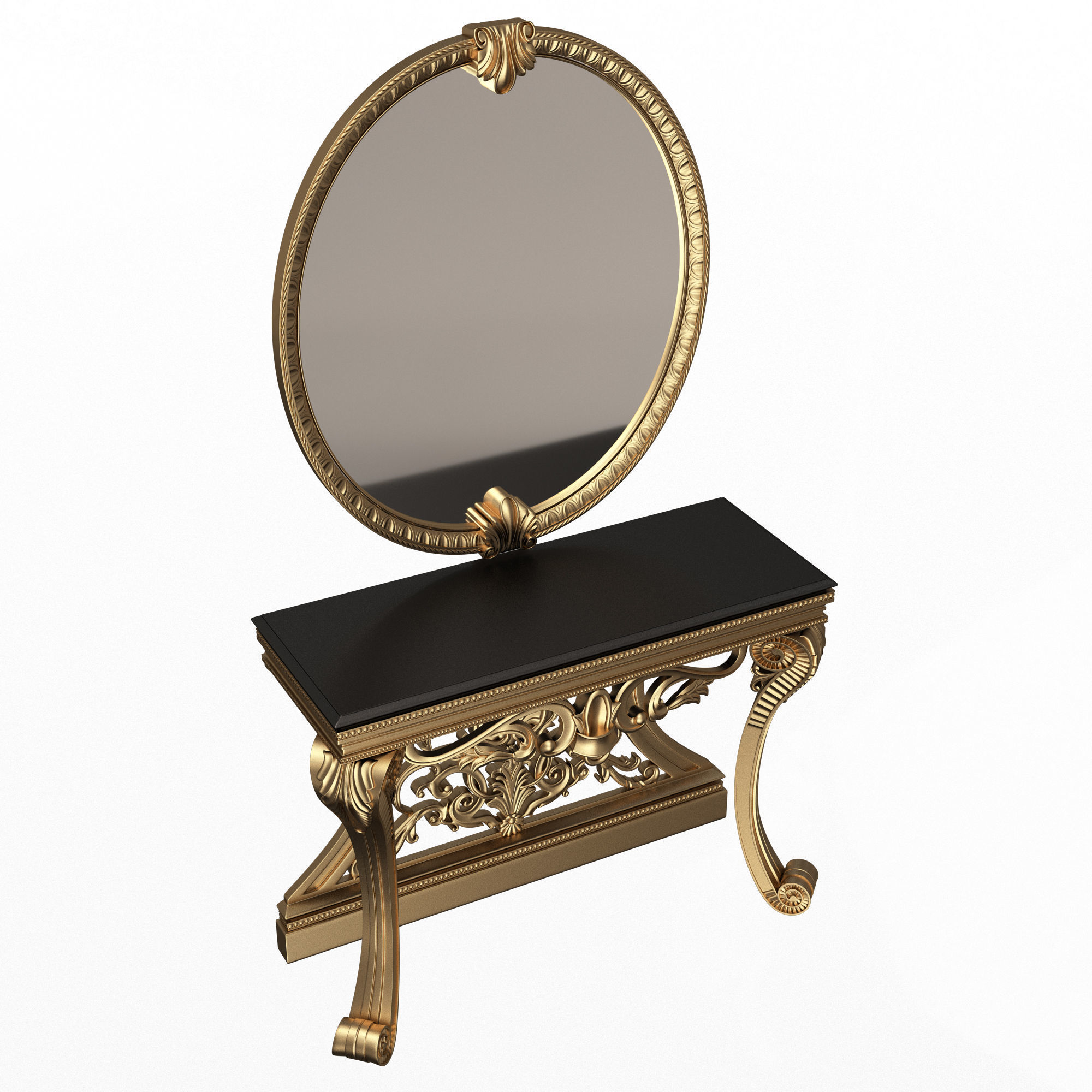 Classic Console Table Collection Low-poly 3D model_74