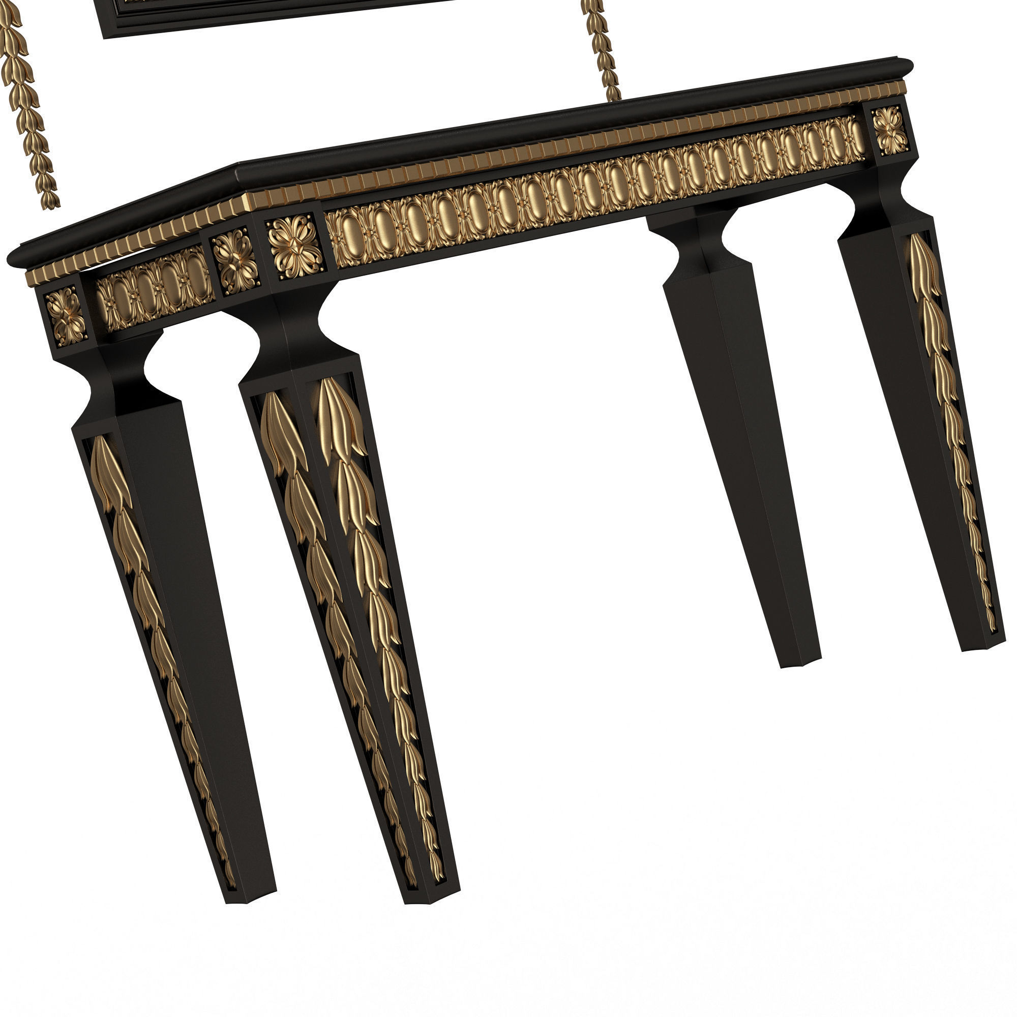 Classic Console Table Collection Low-poly 3D model_13