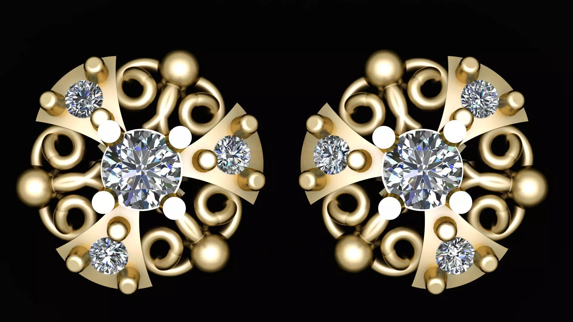 PRECIOUS STYLISH EARRING 3D PRINTABLE MODEL 3D print model