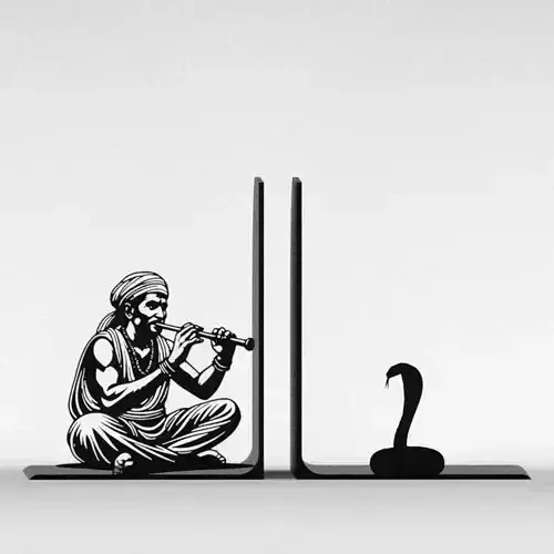 Snake Charmer Bookends
