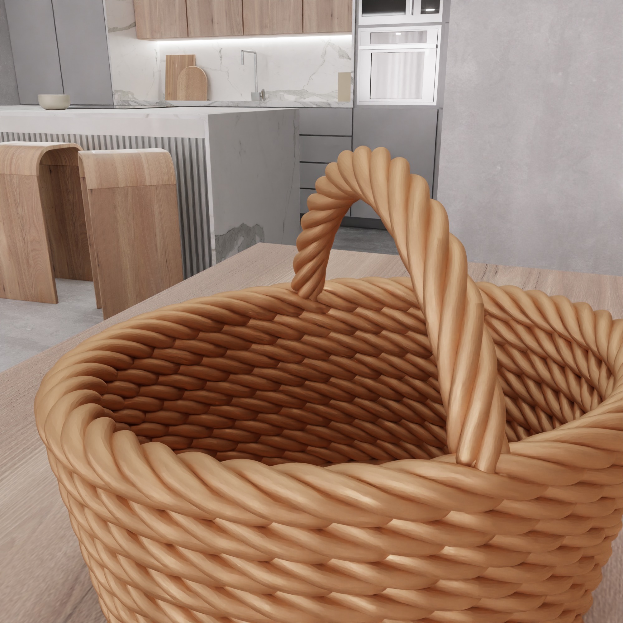 Wicker Mesh Basket V3 - 300 3D print model_13