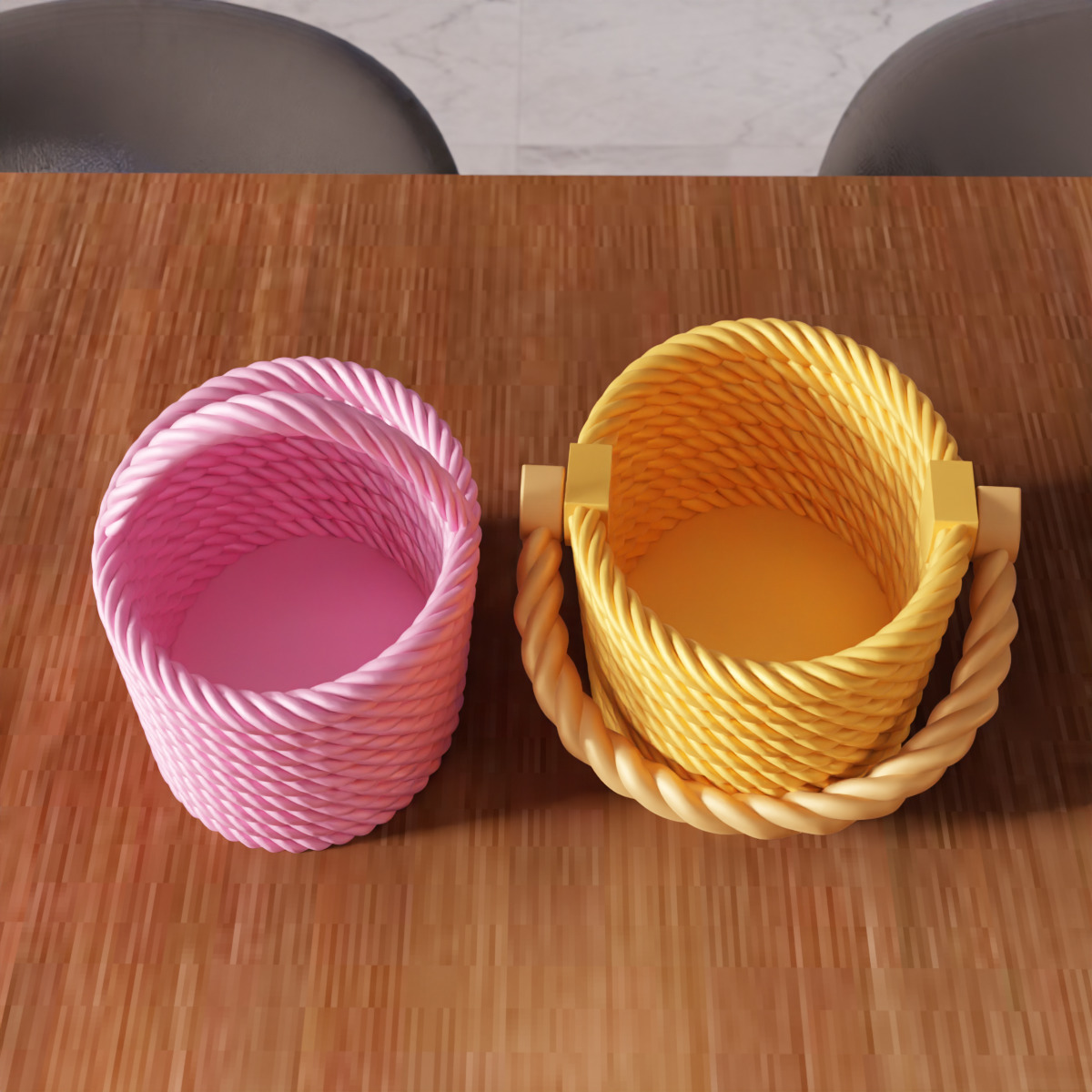 Wicker Mesh Basket V3 - 300 3D print model_4