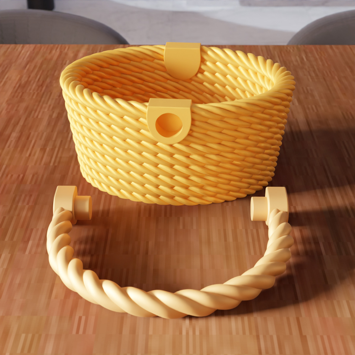 Wicker Mesh Basket V3 - 300 3D print model_7