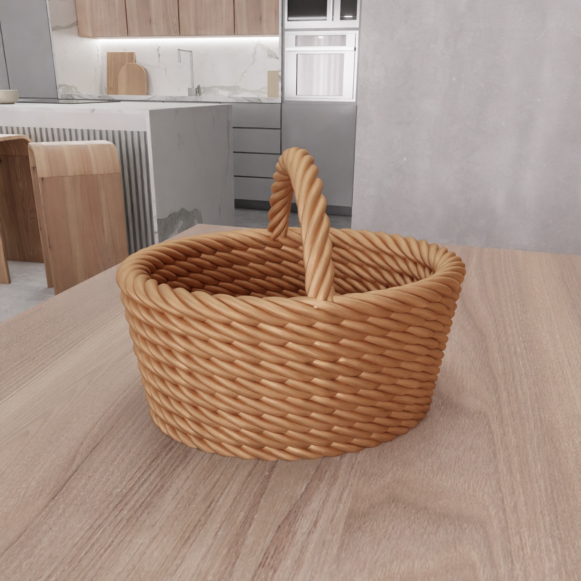 Wicker Mesh Basket V3 - 300 3D print model_8