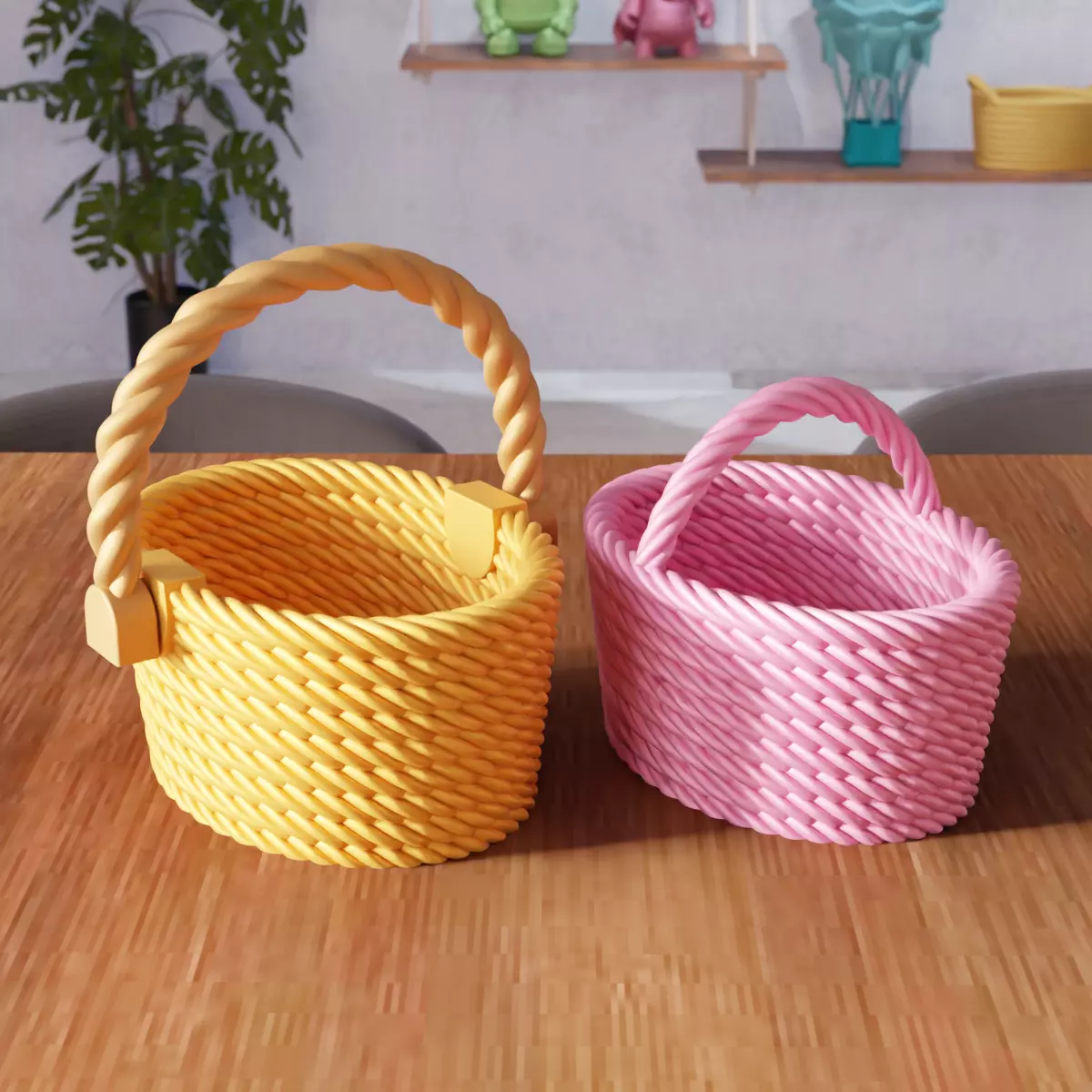 Wicker Mesh Basket V3 - 300 3D print model_0