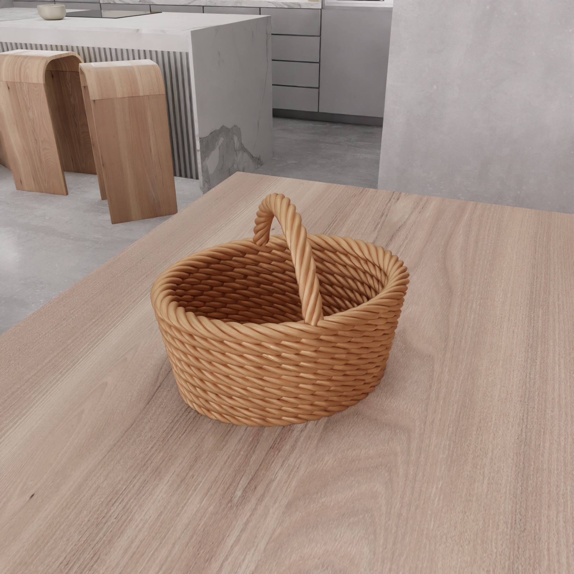 Wicker Mesh Basket V3 - 300 3D print model_12