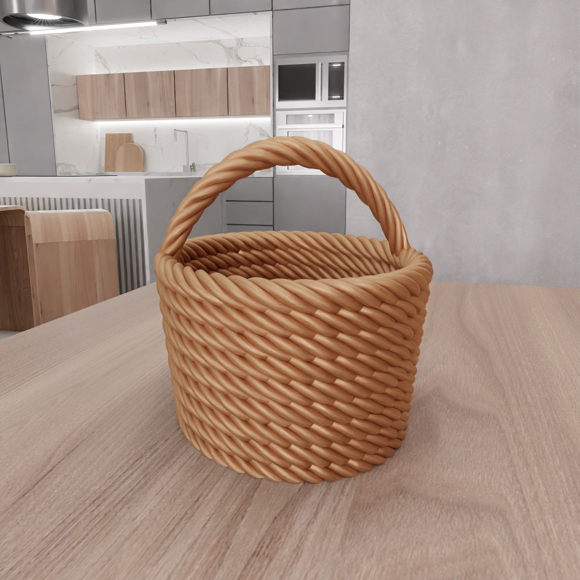 Wicker Mesh Basket V3 - 300 3D print model_10