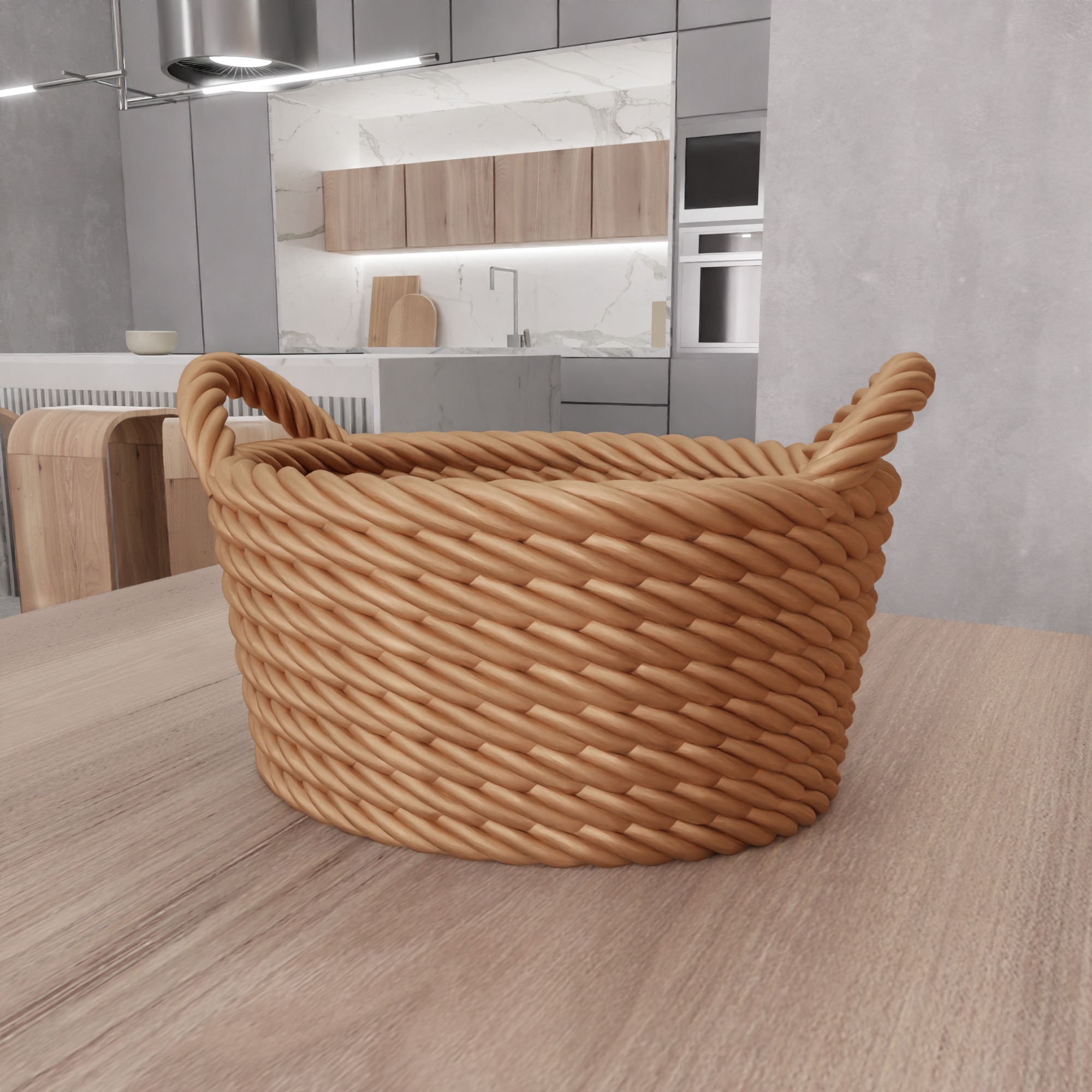 Wicker Mesh Basket V2 - 299 3D print model_10