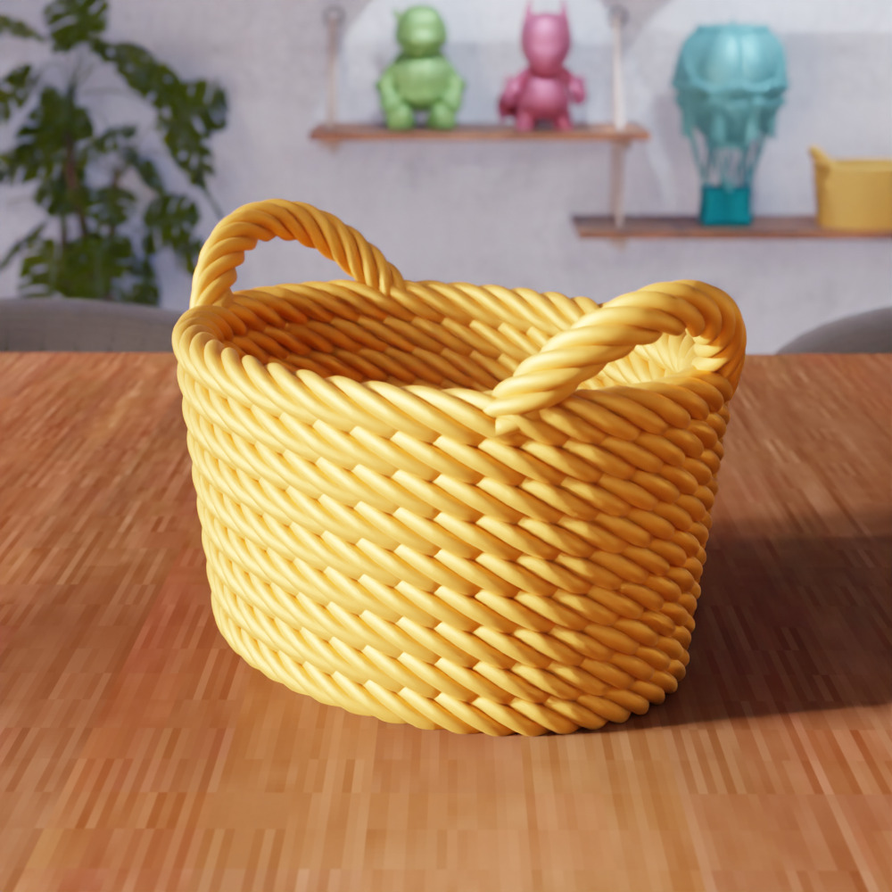 Wicker Mesh Basket V2 - 299 3D print model_1