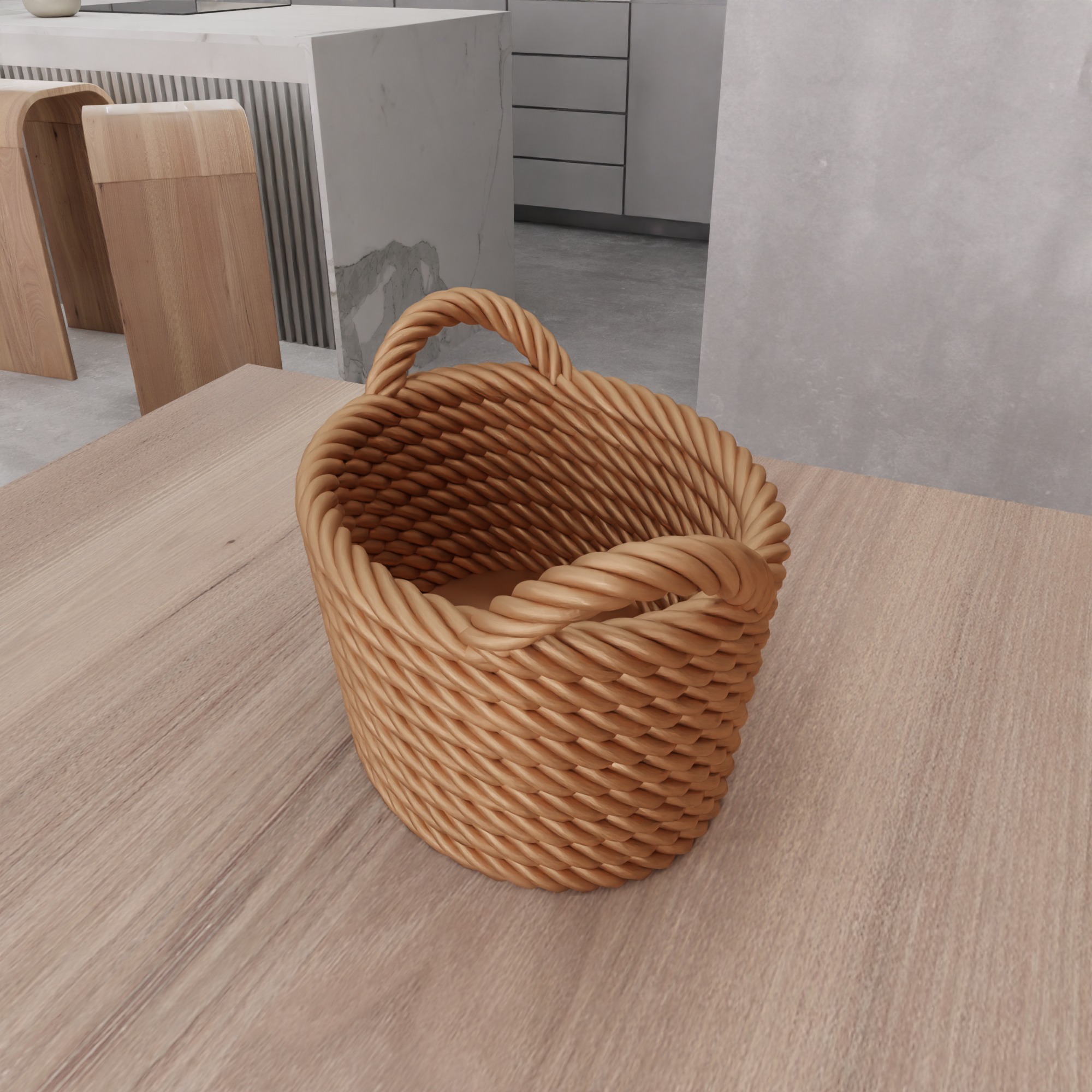 Wicker Mesh Basket V2 - 299 3D print model_9