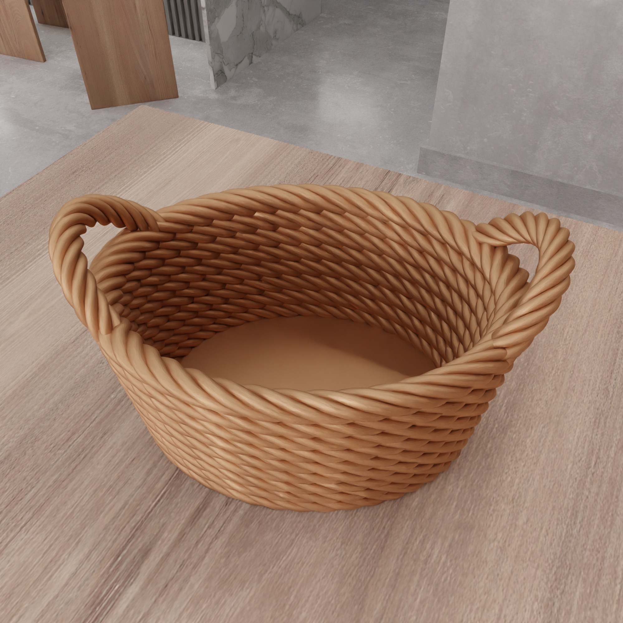 Wicker Mesh Basket V2 - 299 3D print model_12