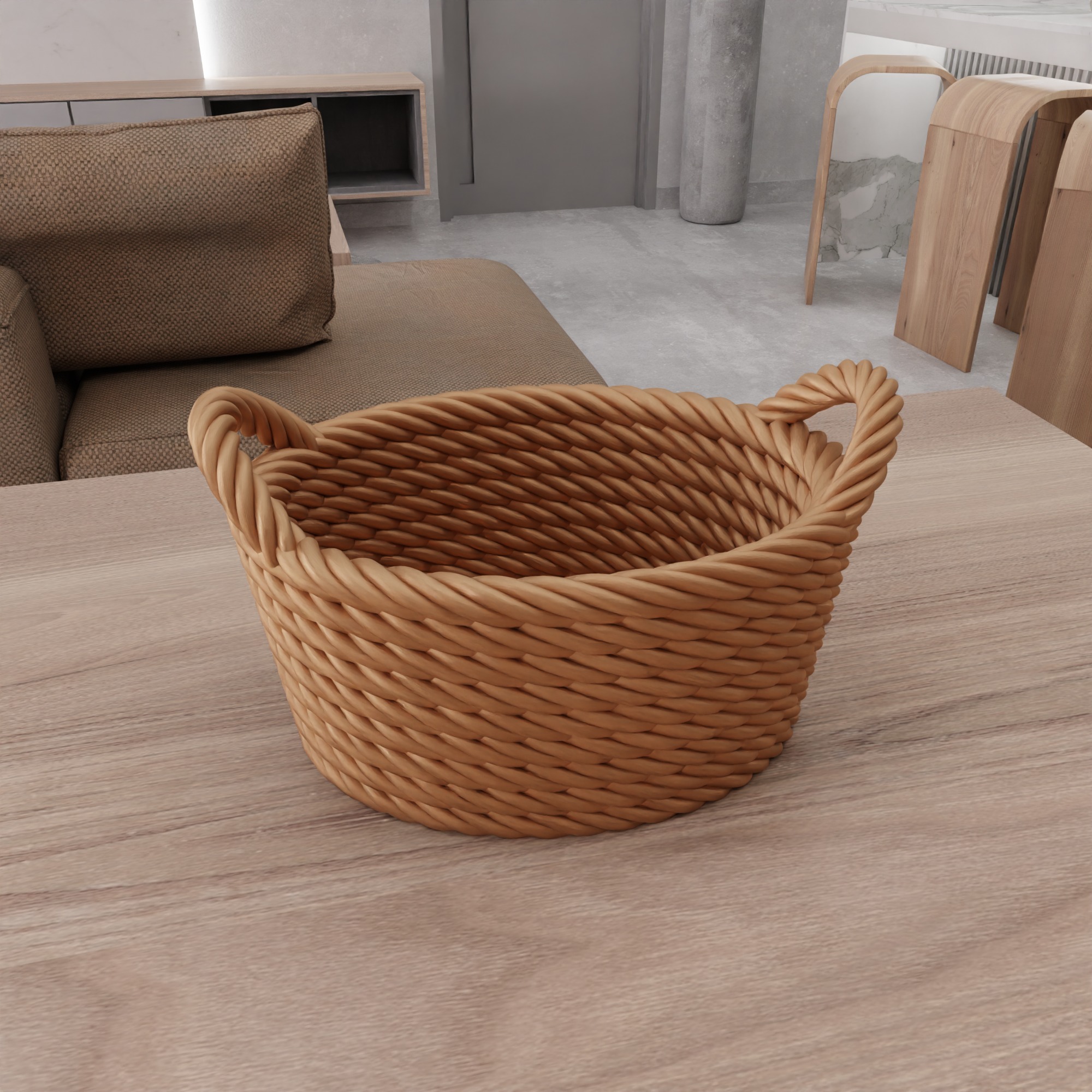 Wicker Mesh Basket V2 - 299 3D print model_8