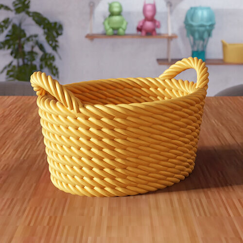 Wicker Mesh Basket V2 - 299 3D print model