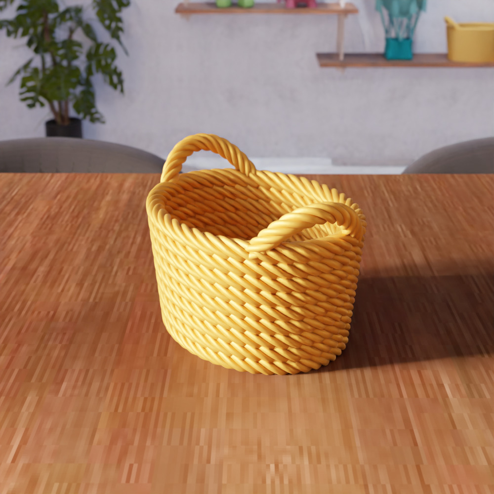 Wicker Mesh Basket V2 - 299 3D print model_7