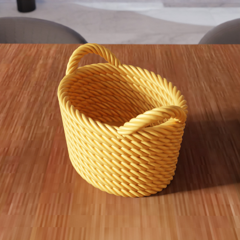 Wicker Mesh Basket V2 - 299 3D print model_4