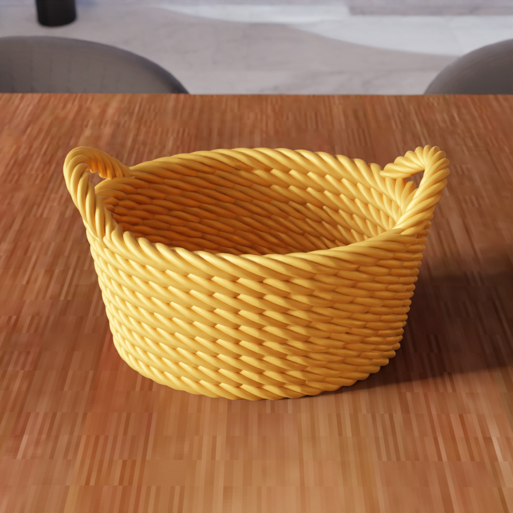 Wicker Mesh Basket V2 - 299 3D print model_3