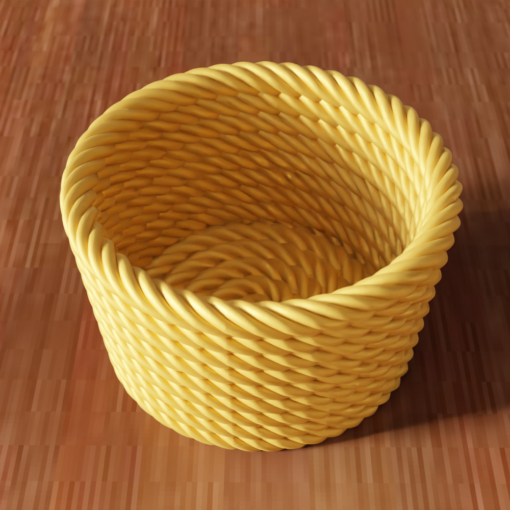 Wicker Mesh Basket - 298 3D print model_2