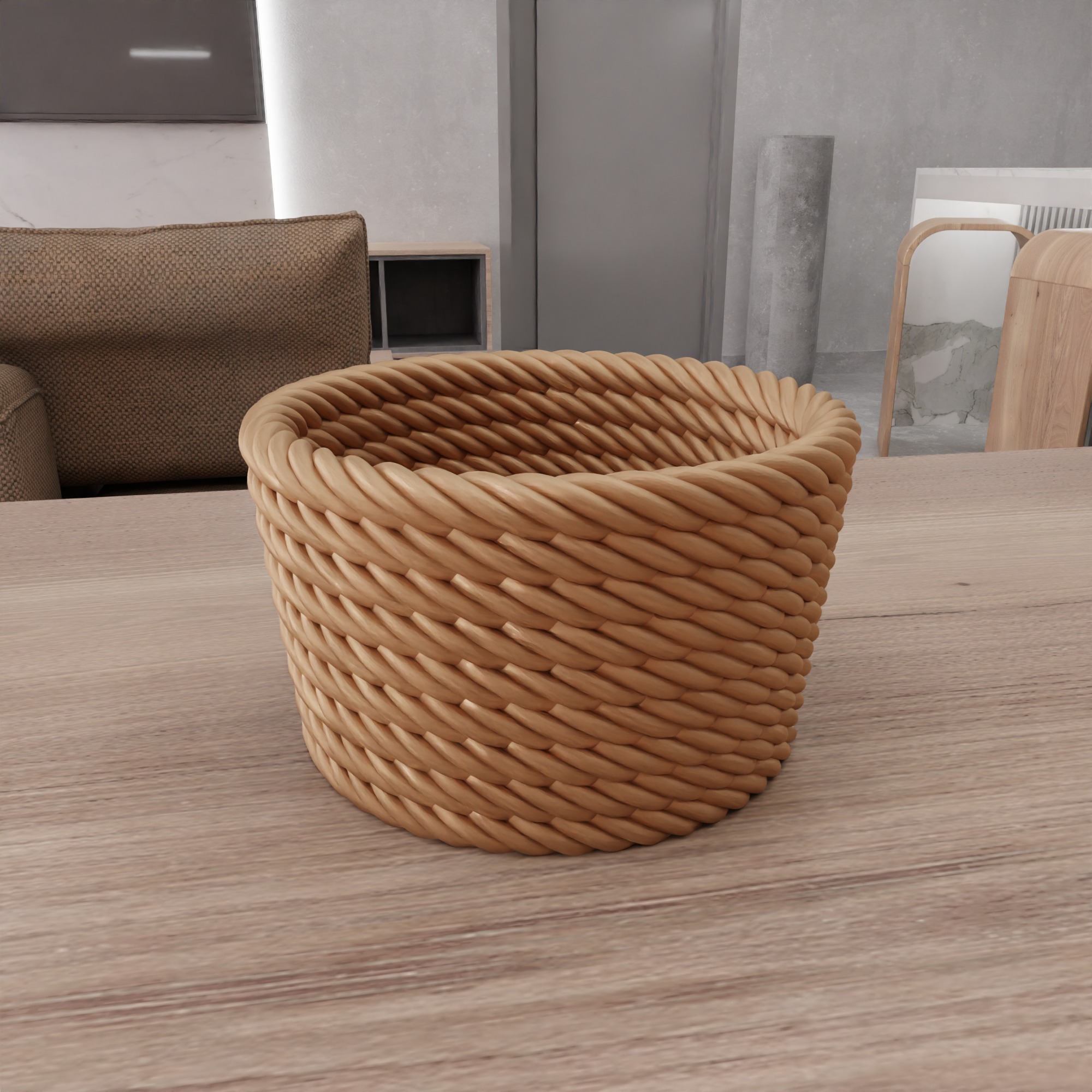Wicker Mesh Basket - 298 3D print model_8