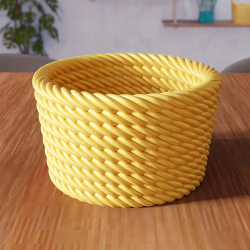 Wicker Mesh Basket - 298 3D print model