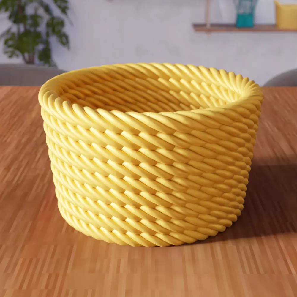 Wicker Mesh Basket - 298 3D print model_0
