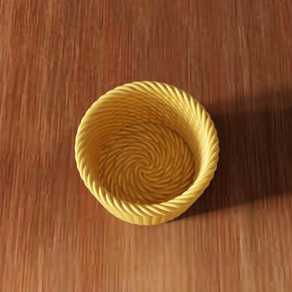 Wicker Mesh Basket - 298 3D print model_4
