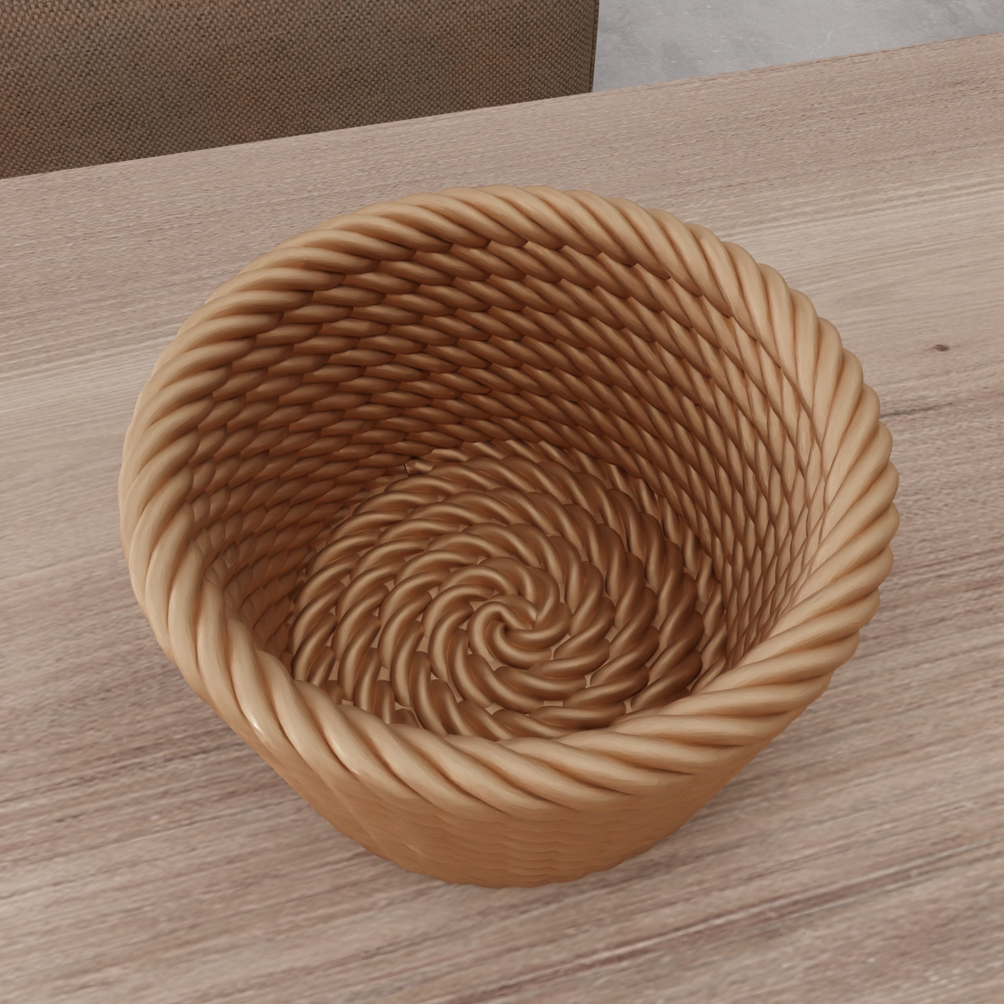 Wicker Mesh Basket - 298 3D print model_9