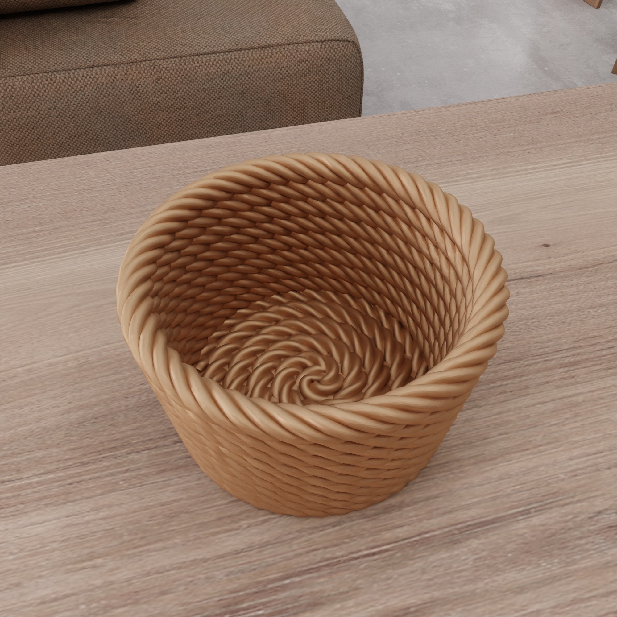 Wicker Mesh Basket - 298 3D print model_12