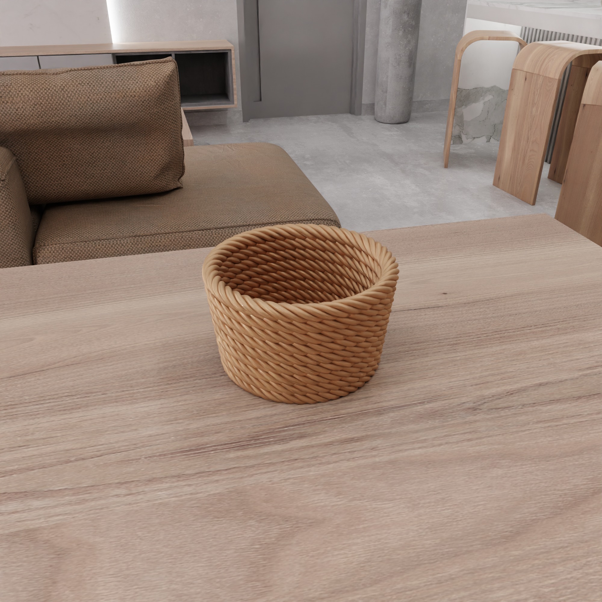 Wicker Mesh Basket - 298 3D print model_10