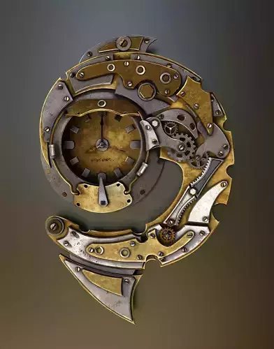 Steampunk Wall Clock F37