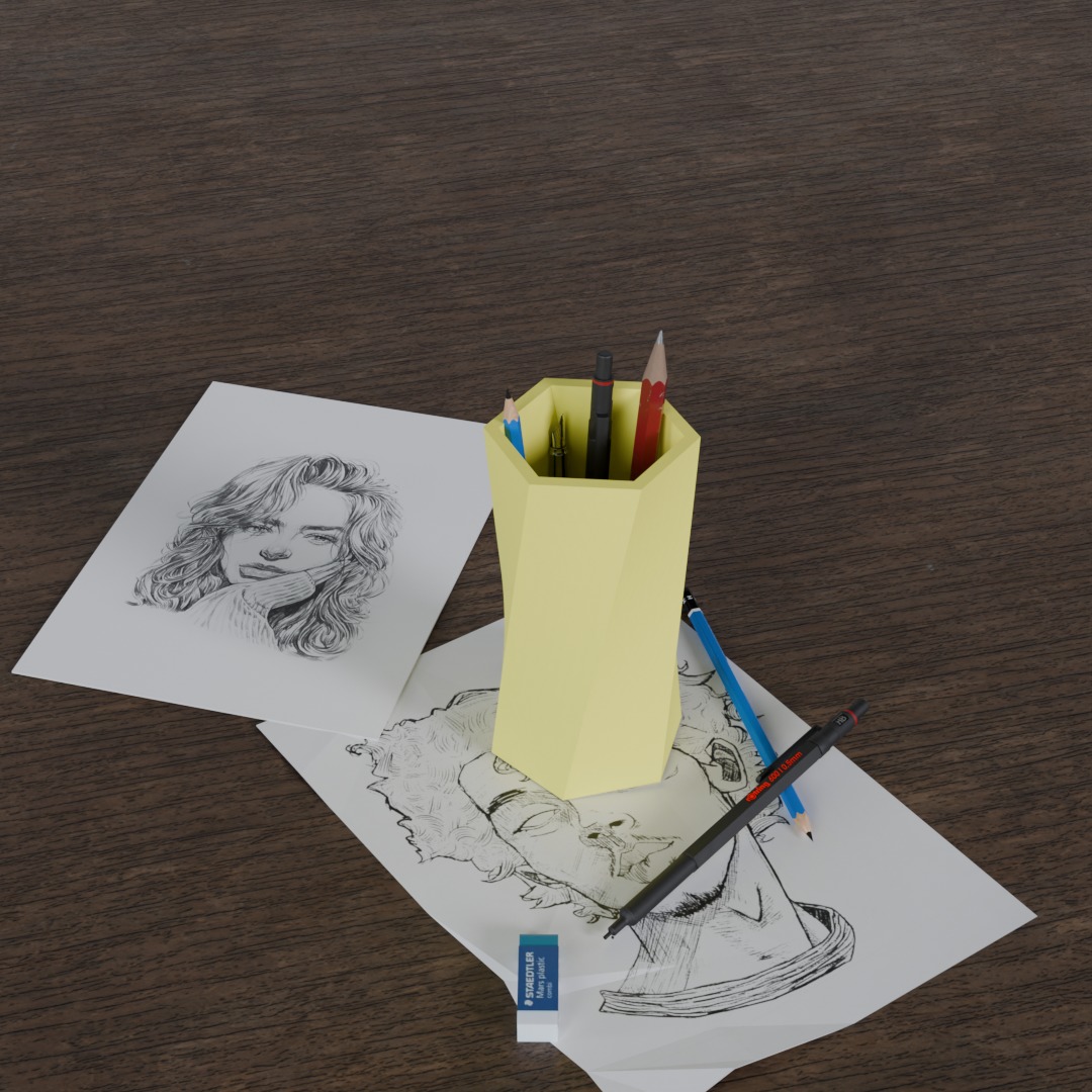 Pencil Case 3D print model_3