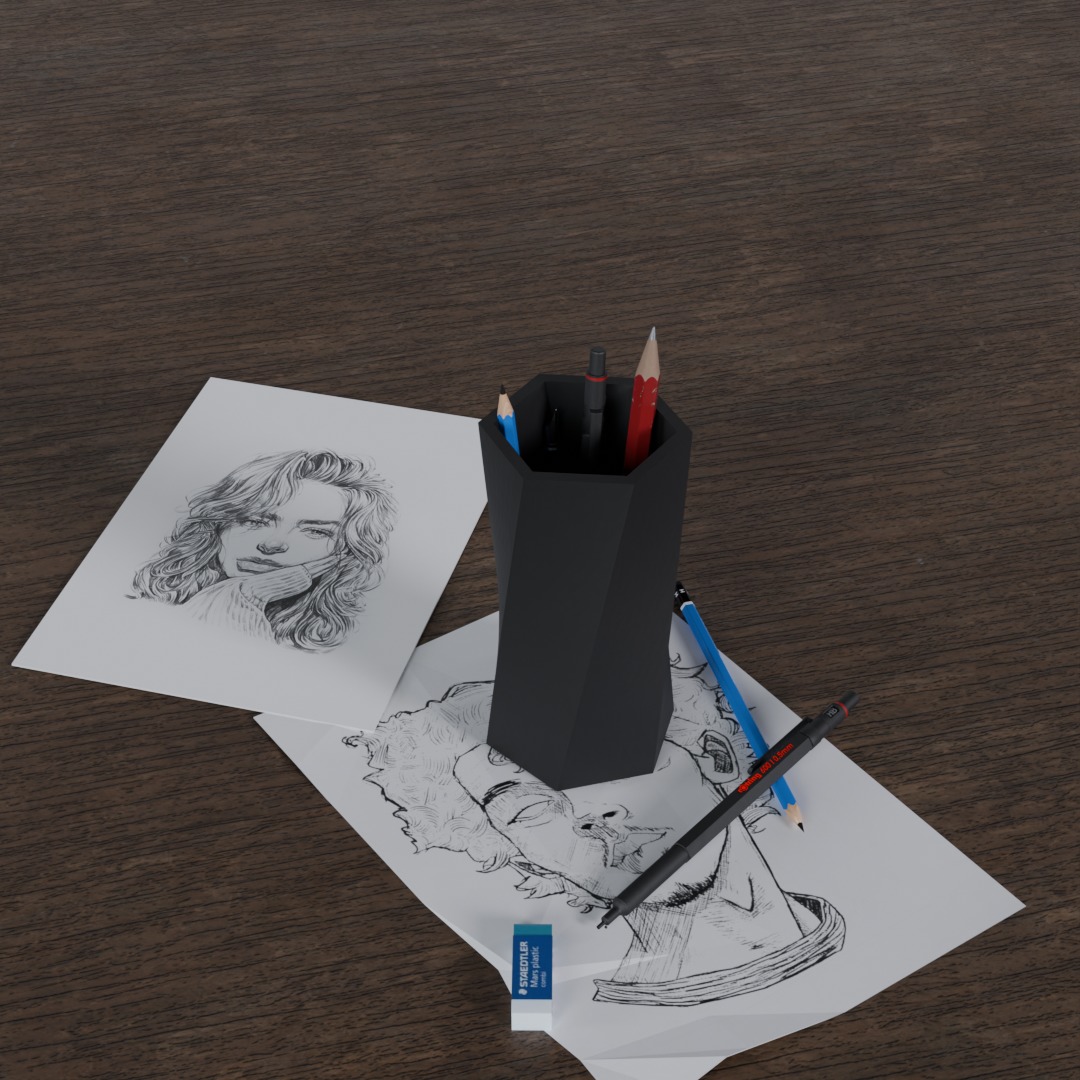 Pencil Case 3D print model_5