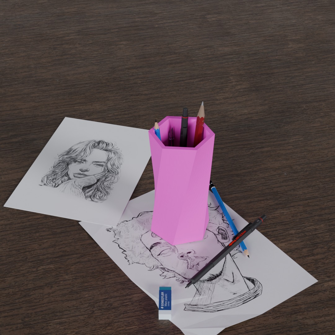 Pencil Case 3D print model_4