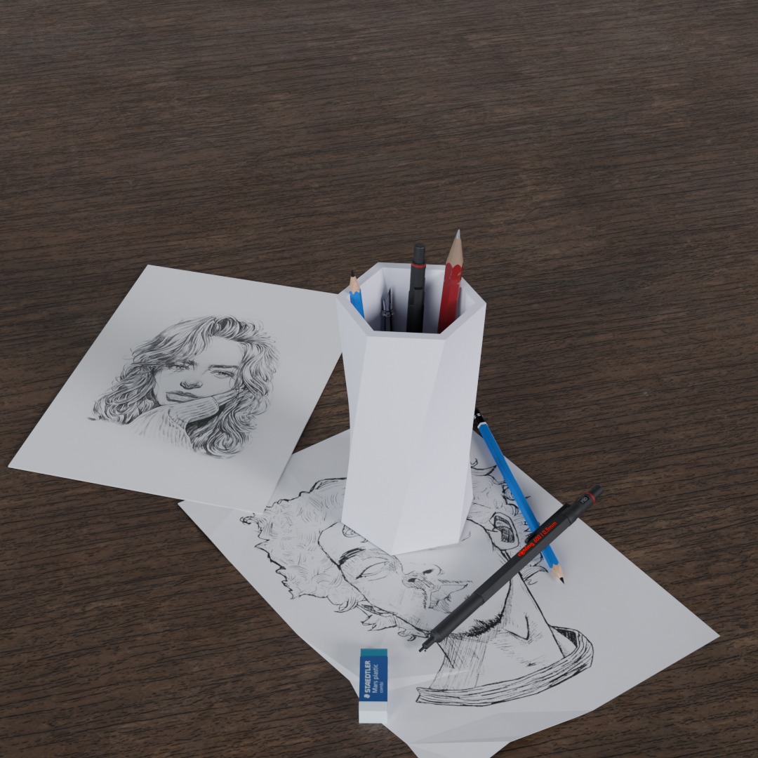 Pencil Case 3D print model_2