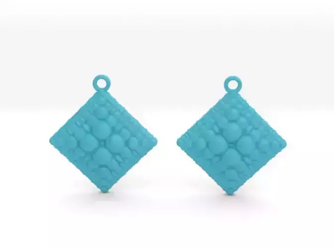 Square Fractal Earrings