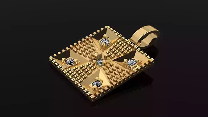 SQUARE SHAPE SOLITAIRE RING 3D PRINTABLE MODEL