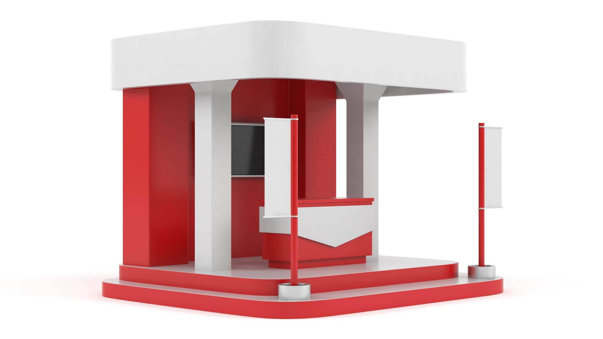Exhibition Booth 3D model_2