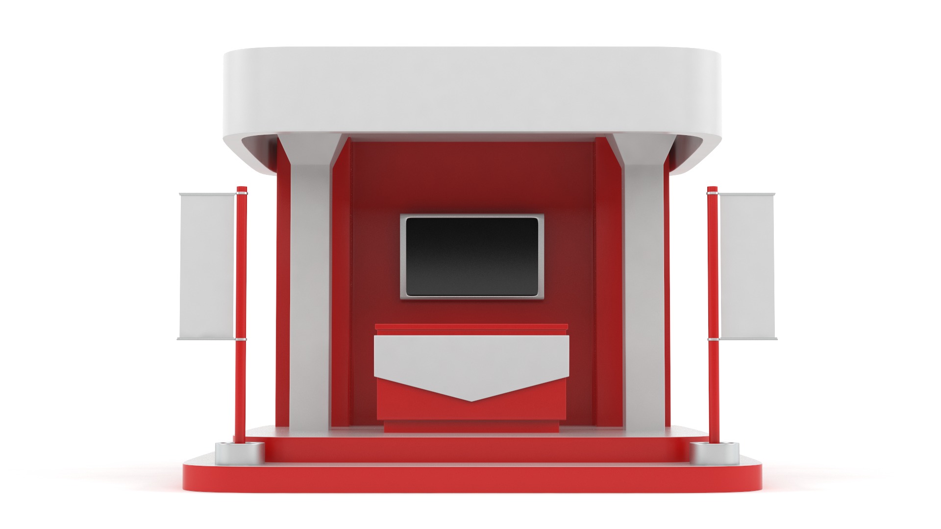 Exhibition Booth 3D model_1