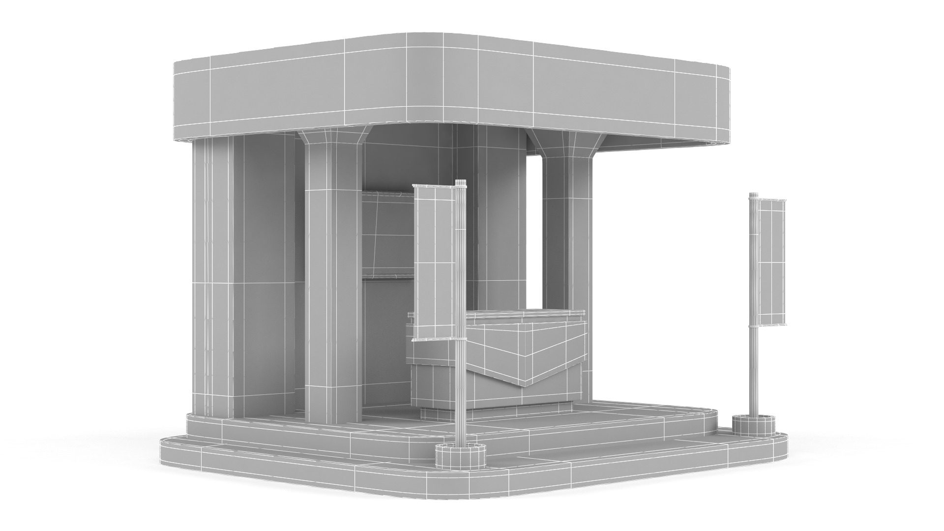Exhibition Booth 3D model_7