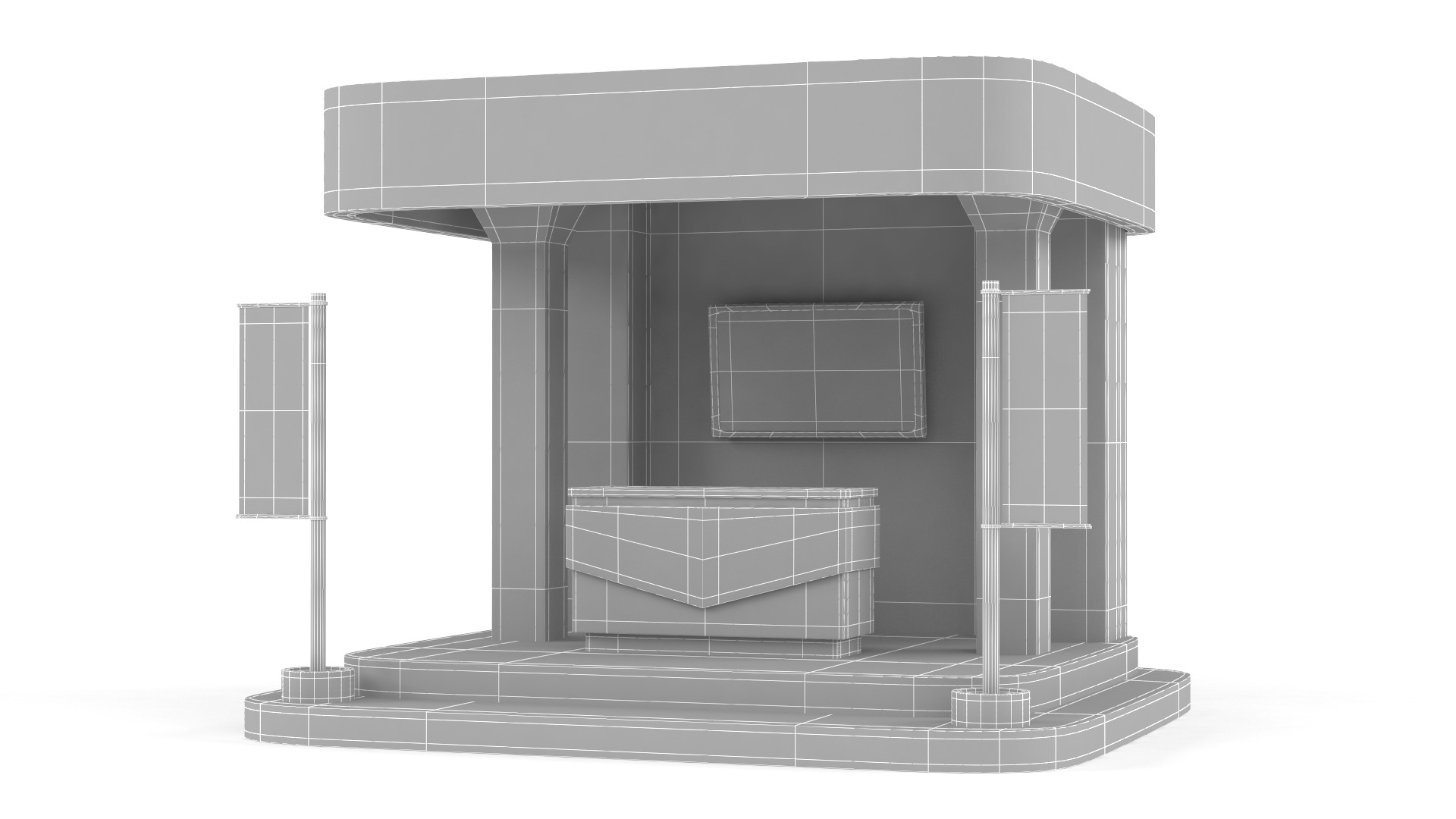Exhibition Booth 3D model_5