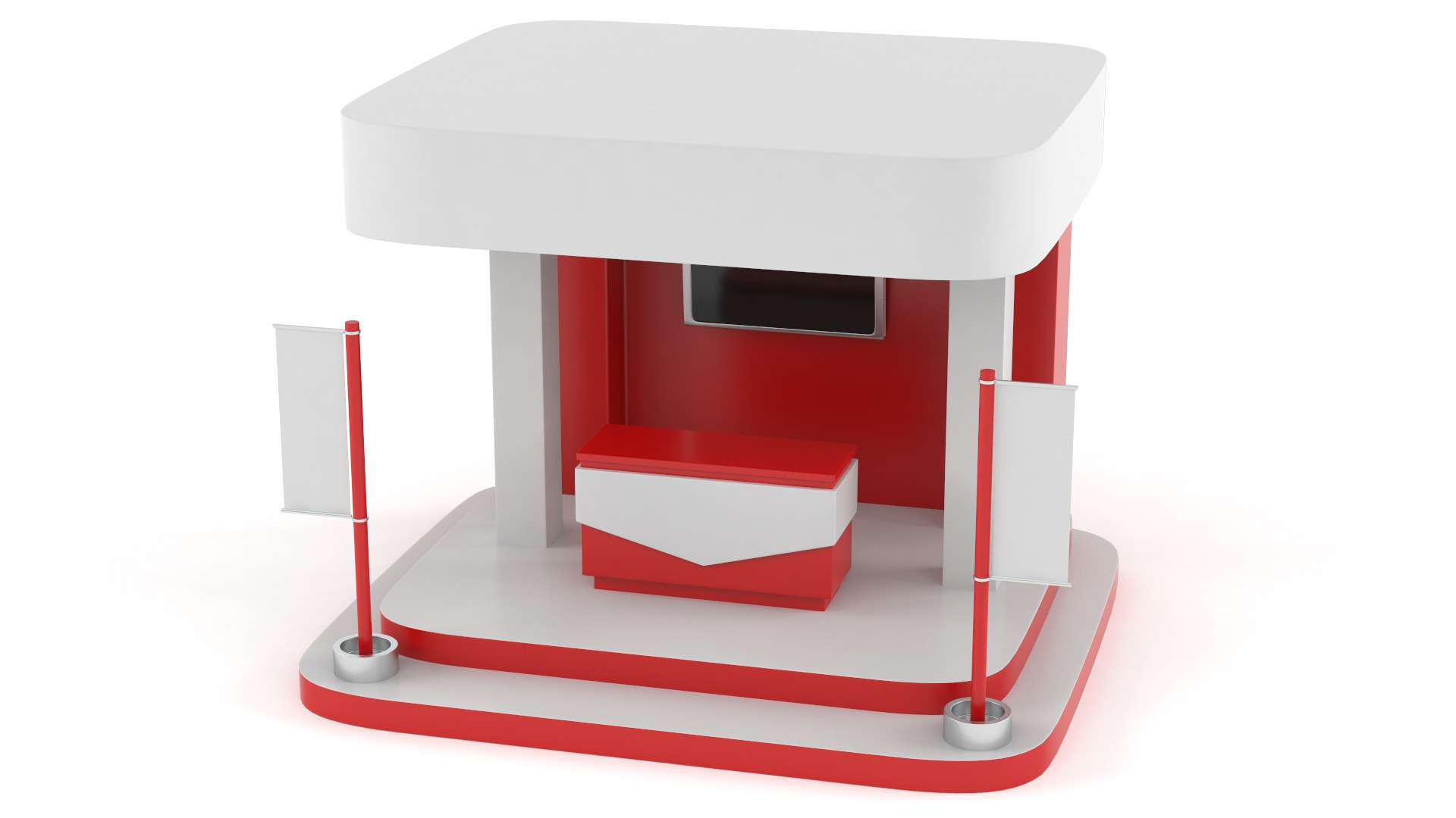 Exhibition Booth 3D model_4