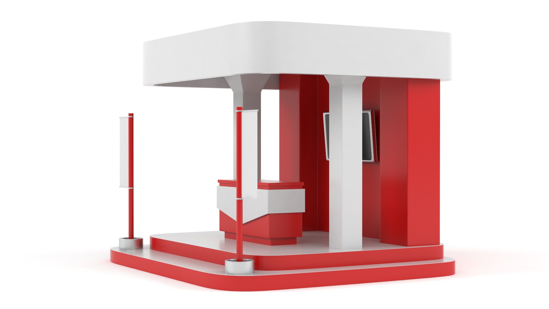 Exhibition Booth 3D model_3