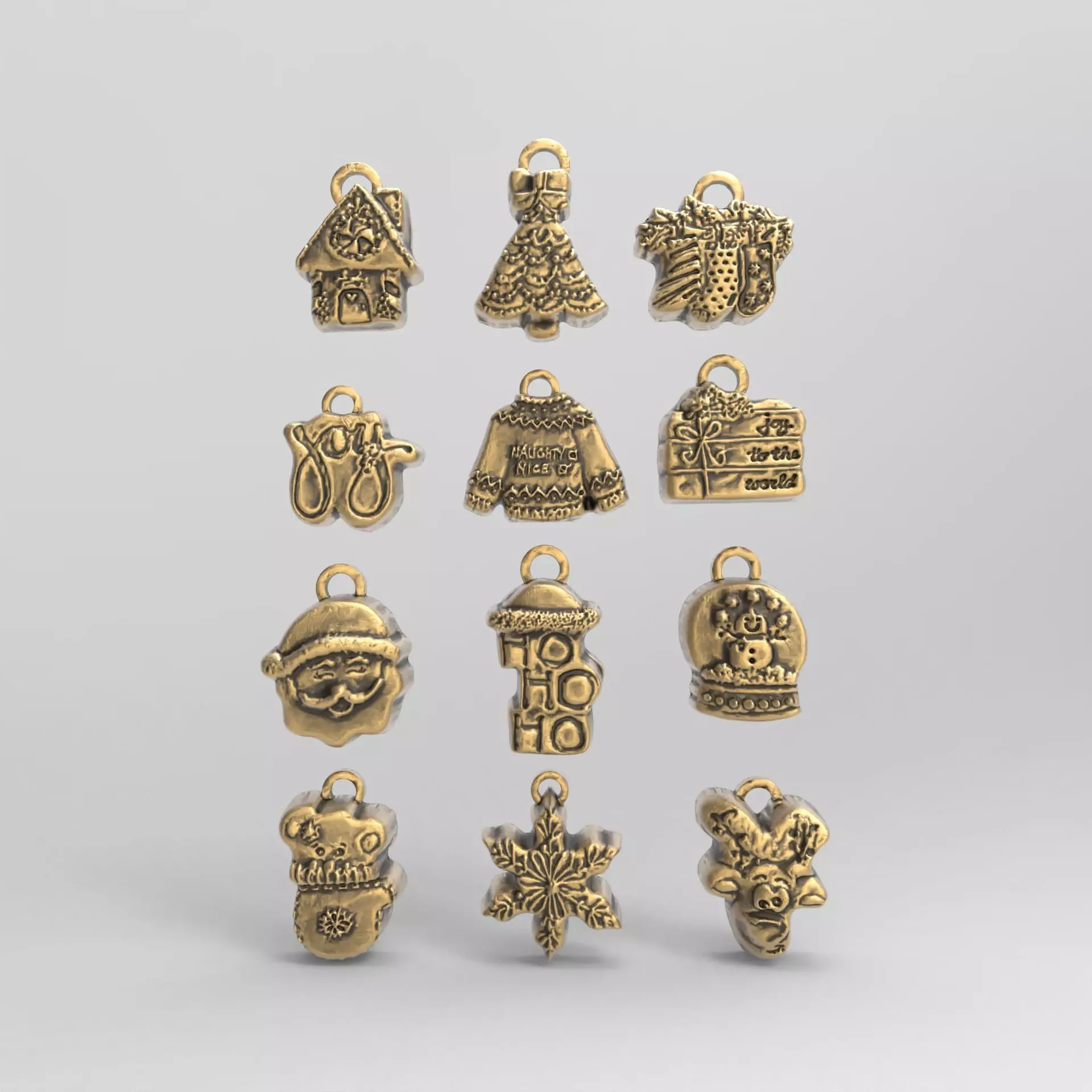 christmas tree decors  3D print model_0