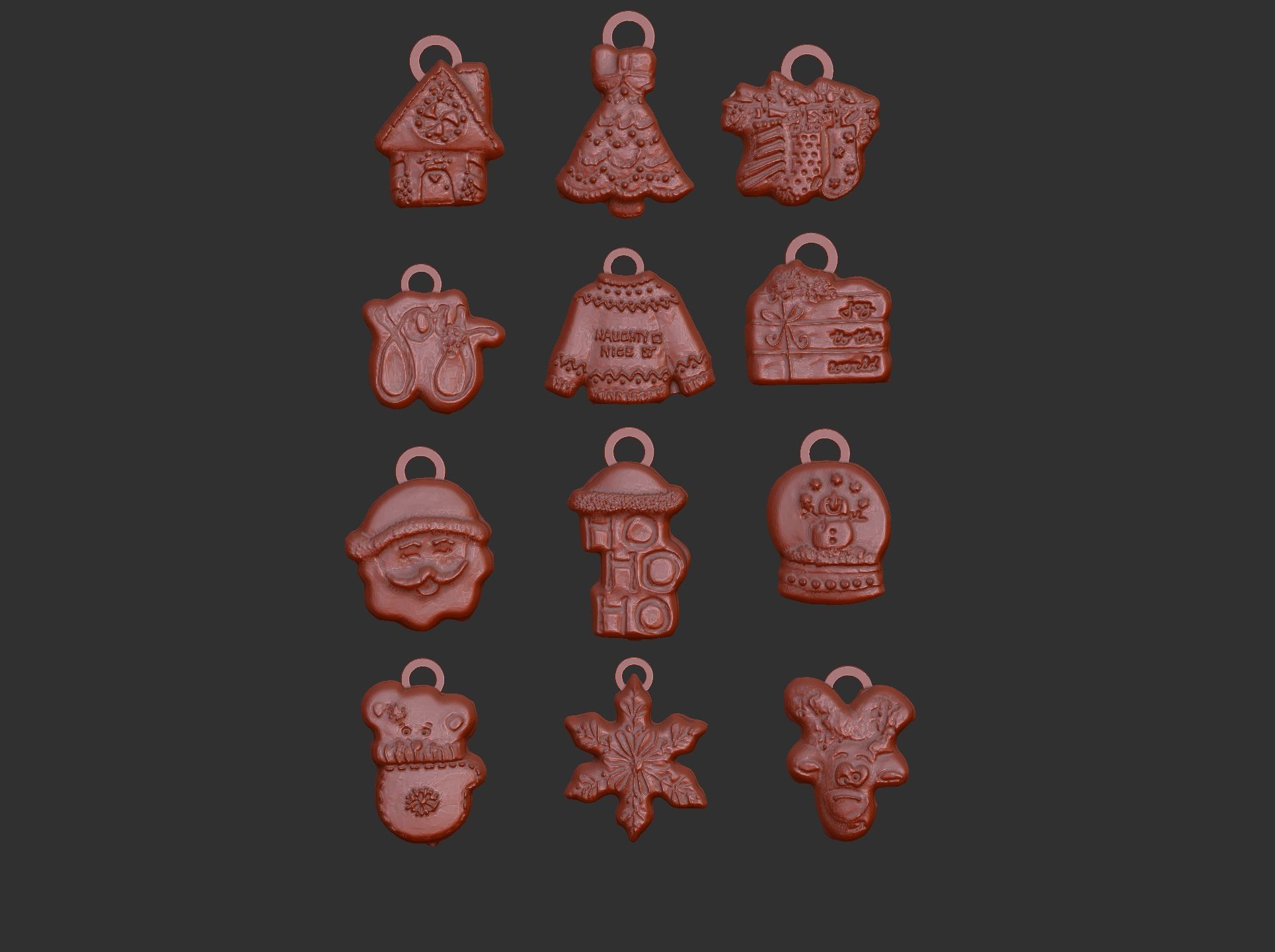 christmas tree decors  3D print model_9