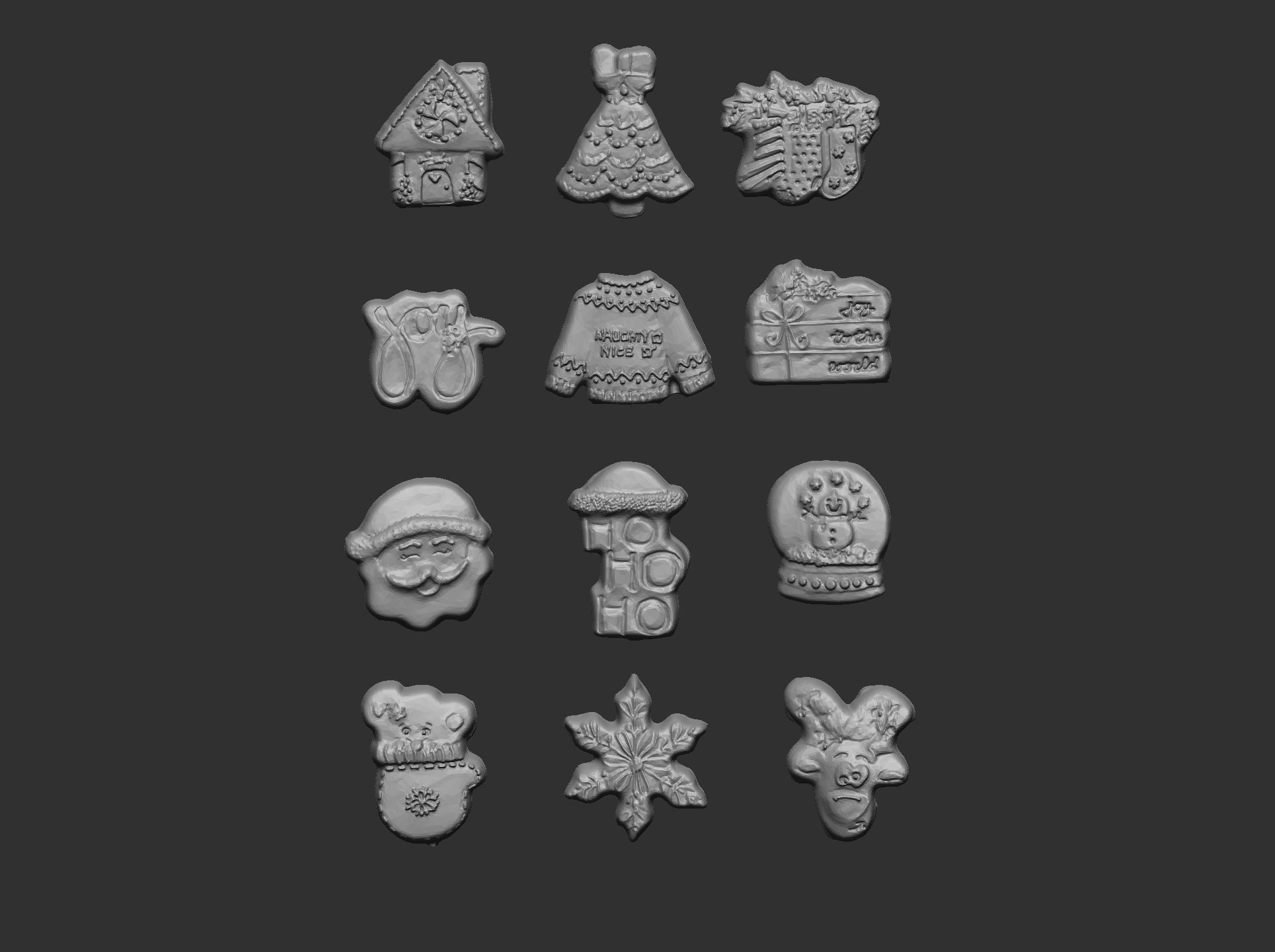 christmas tree decors  3D print model_4