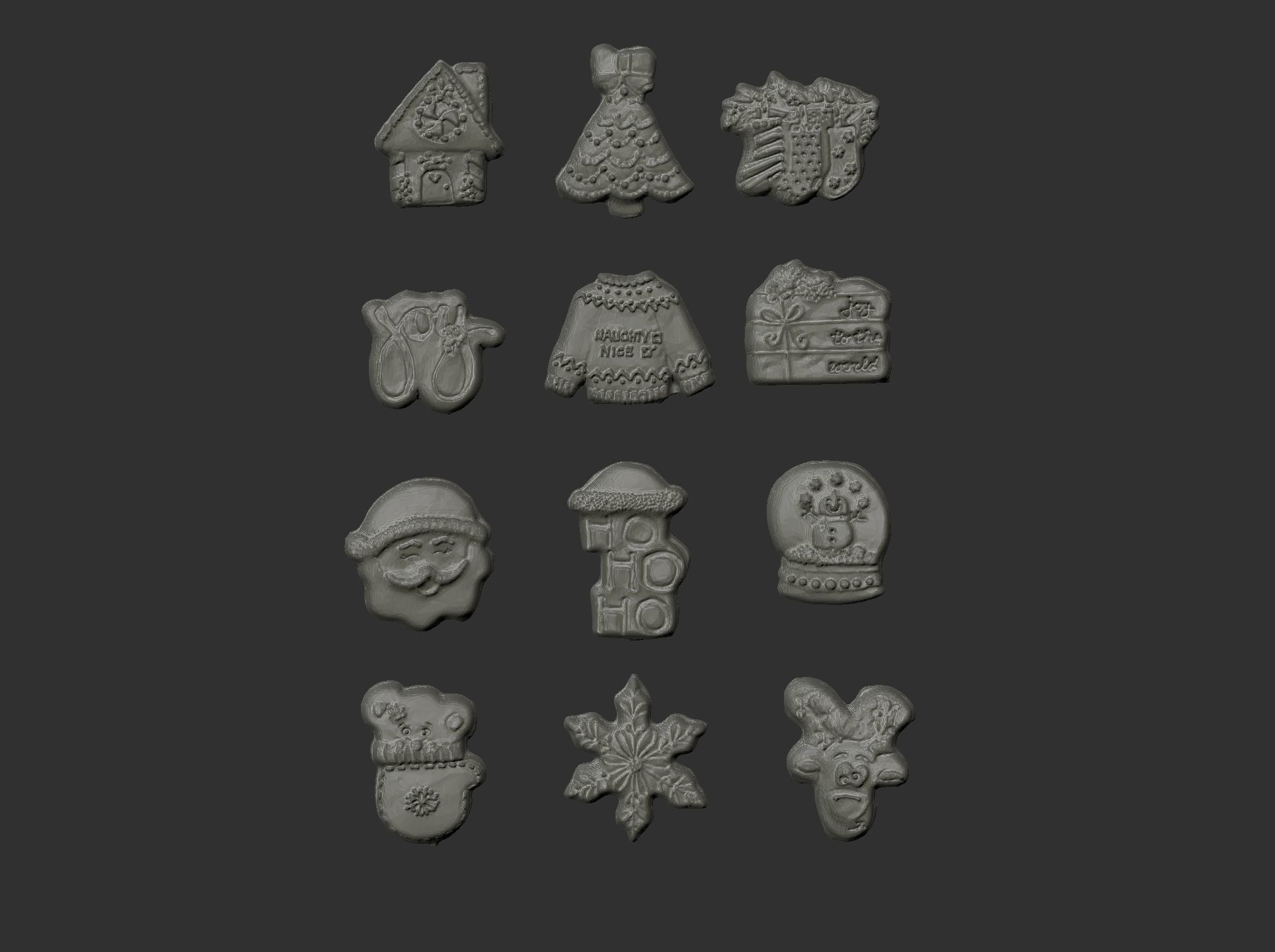 christmas tree decors  3D print model_6