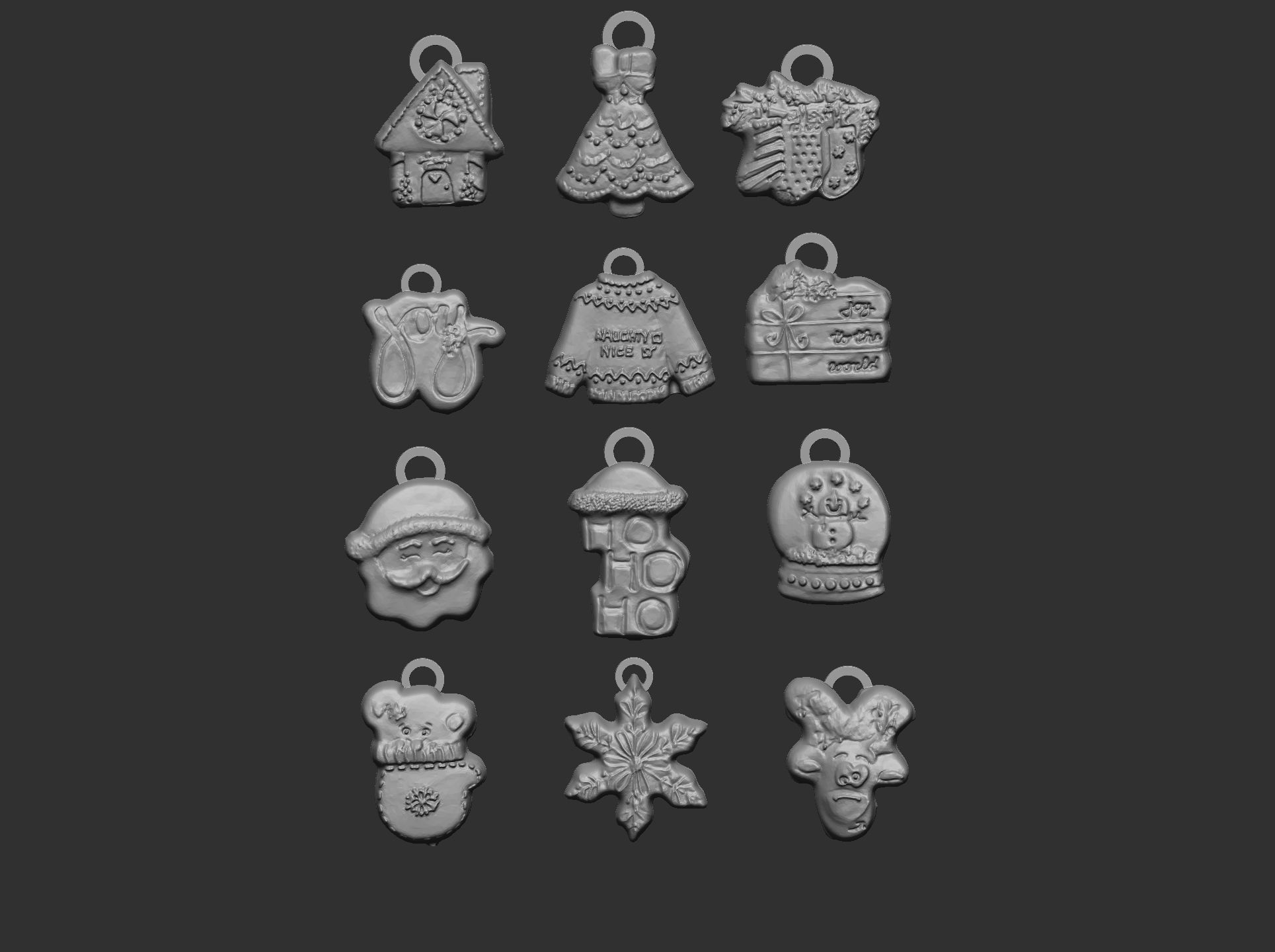 christmas tree decors  3D print model_10