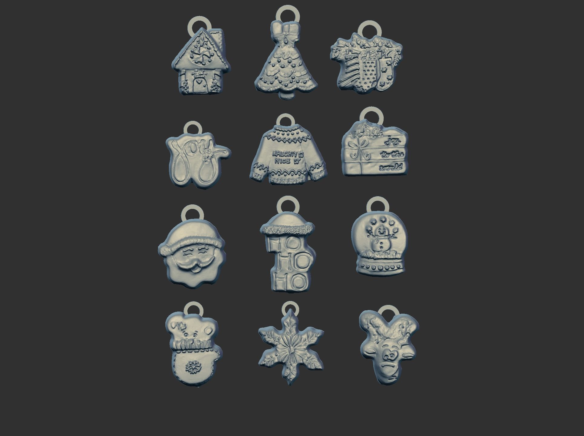 christmas tree decors  3D print model_8