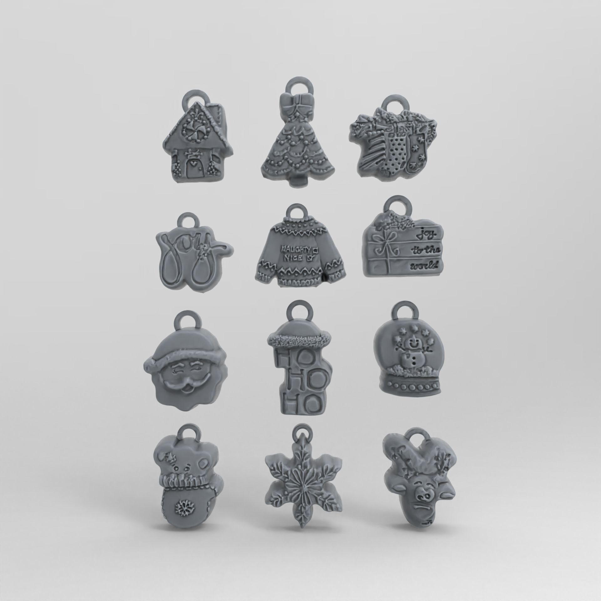 christmas tree decors  3D print model_1